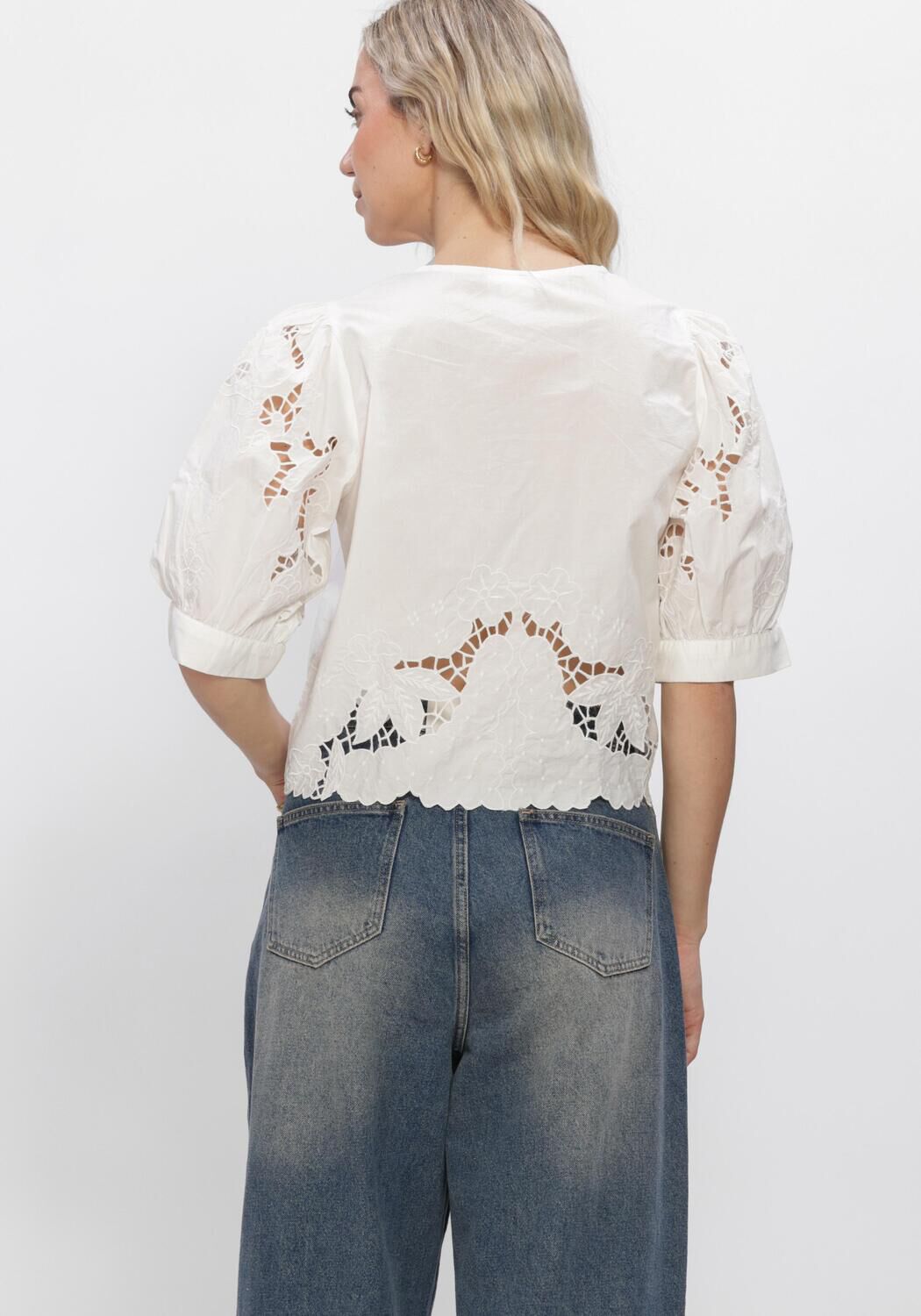 Wei&szlig;e ROUGE EDIT Tops & T-shirts ROUSCARLET 2/4 O-NECK TOP - large