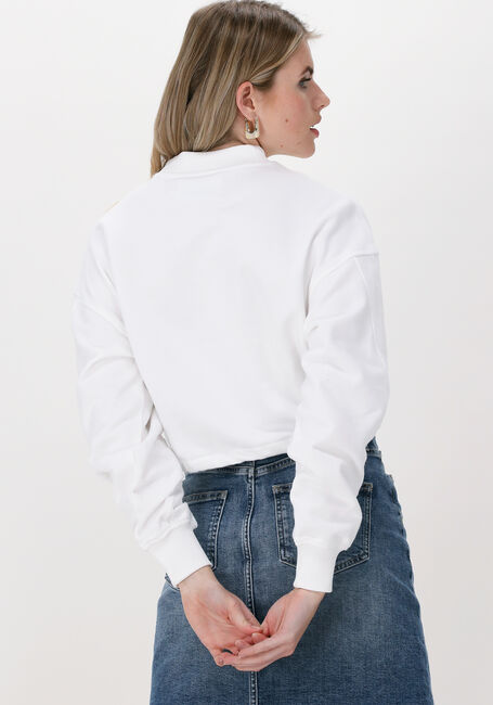 Weiße CALVIN KLEIN Sweatshirt STACKED LOGO MOCKNECK SWEATSHIRT - large