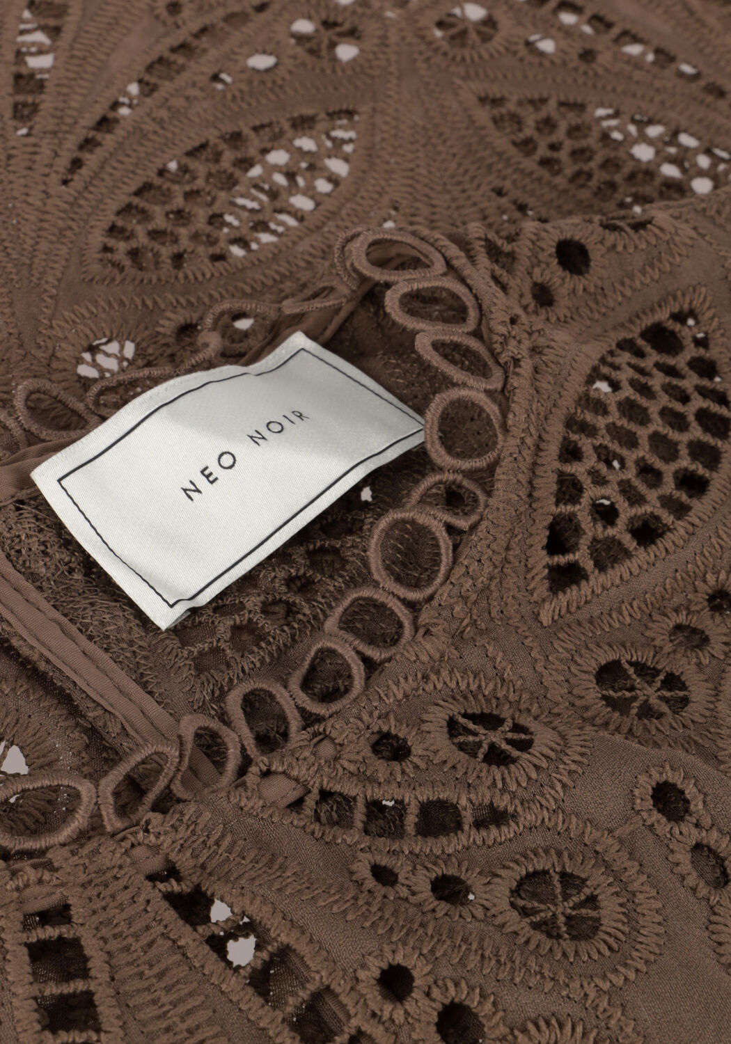 Taupe NEO NOIR Blusen ADELA EMBROIDERY BLOUSE - large