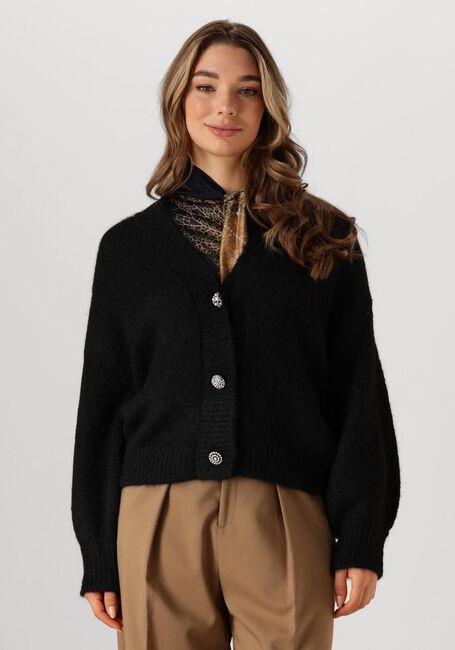 Schwarze SUMMUM Strickjacke FANCY BUTONS CARDIGAN COZY - large
