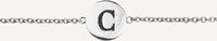 Silberfarbig ATLITW STUDIO Armbänder CHARACTER BRACELET LETTER SILV - medium