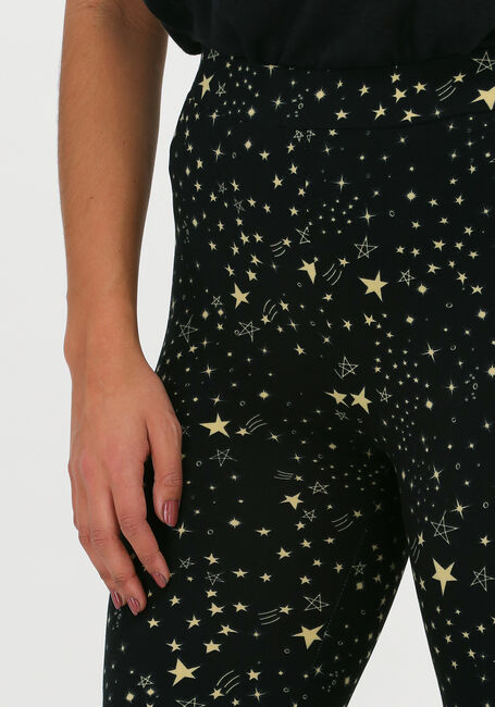 Schwarze COLOURFUL REBEL Schlaghose COSMIC PEACHED FLARE PANTS - large