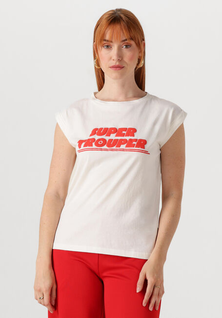 Weiße BY-BAR T-shirt THELMA SUPER TROOPER FLOCK TOP - large