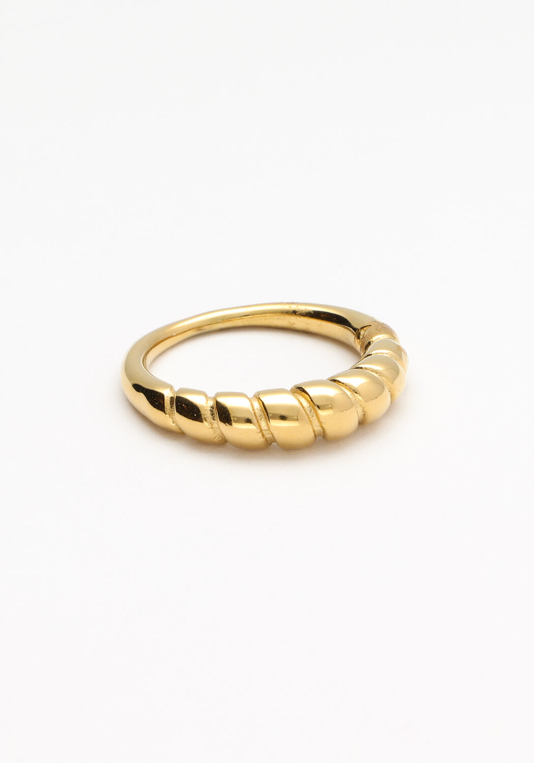 Goldfarbig NOTRE-V Ring RING GEDRAAID