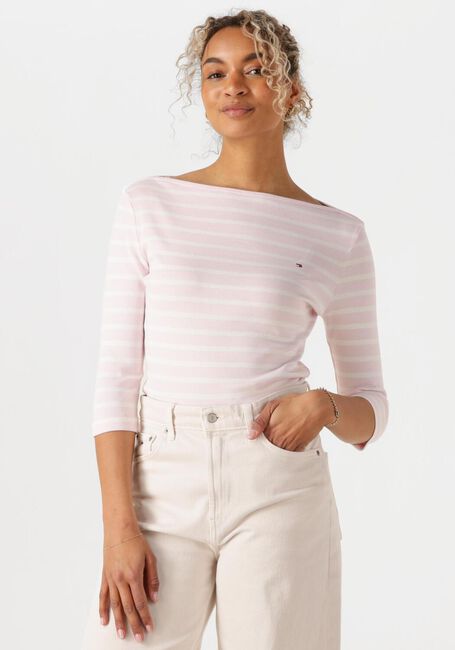 Hell-Pink TOMMY HILFIGER T-shirt SLIM CODY BOAT-NK 3/4SLV - large