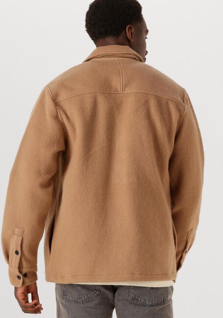 Camelfarbene ANERKJENDT Overshirt AKOSCAR BOILED WOOL OVERSHIRT - large