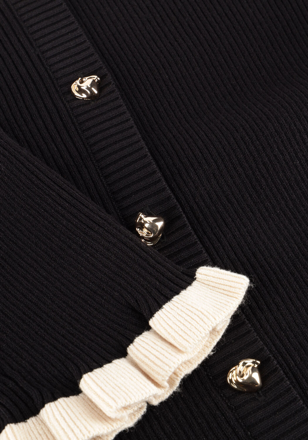 Schwarze Y.A.S. Strickjacke YASFLOMA LS KNIT PULLOVER - large