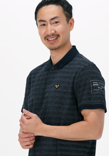 Dunkelblau PME LEGEND Polo-Shirt SHORT SLEEVE POLO JACQUARD PIQUE - large