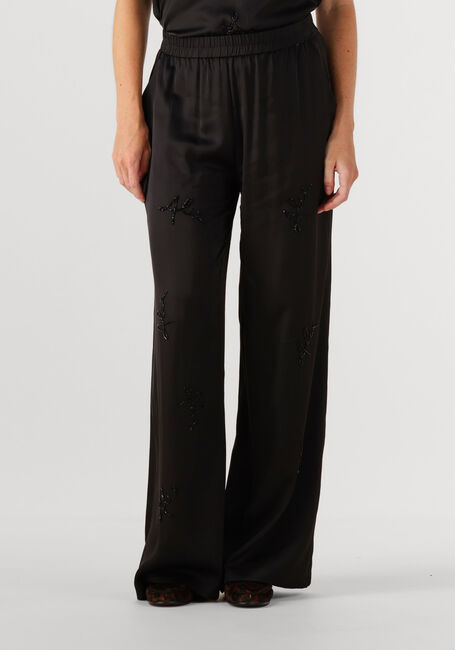 Schwarze ALIX THE LABEL Hose LADIES WOVEN SATIN BEADED PANTS - large