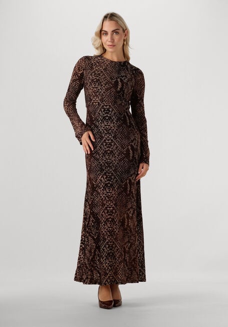 Braune ROUGE EDIT Maxikleid ROUSARI LS MAXI DRESS - large