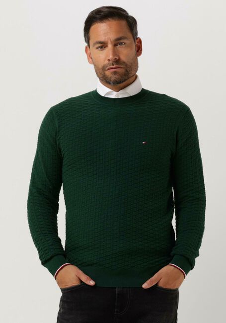 Dunkelgrün TOMMY HILFIGER Pullover EXAGGERATED STRUCTURE CREW NECK - large