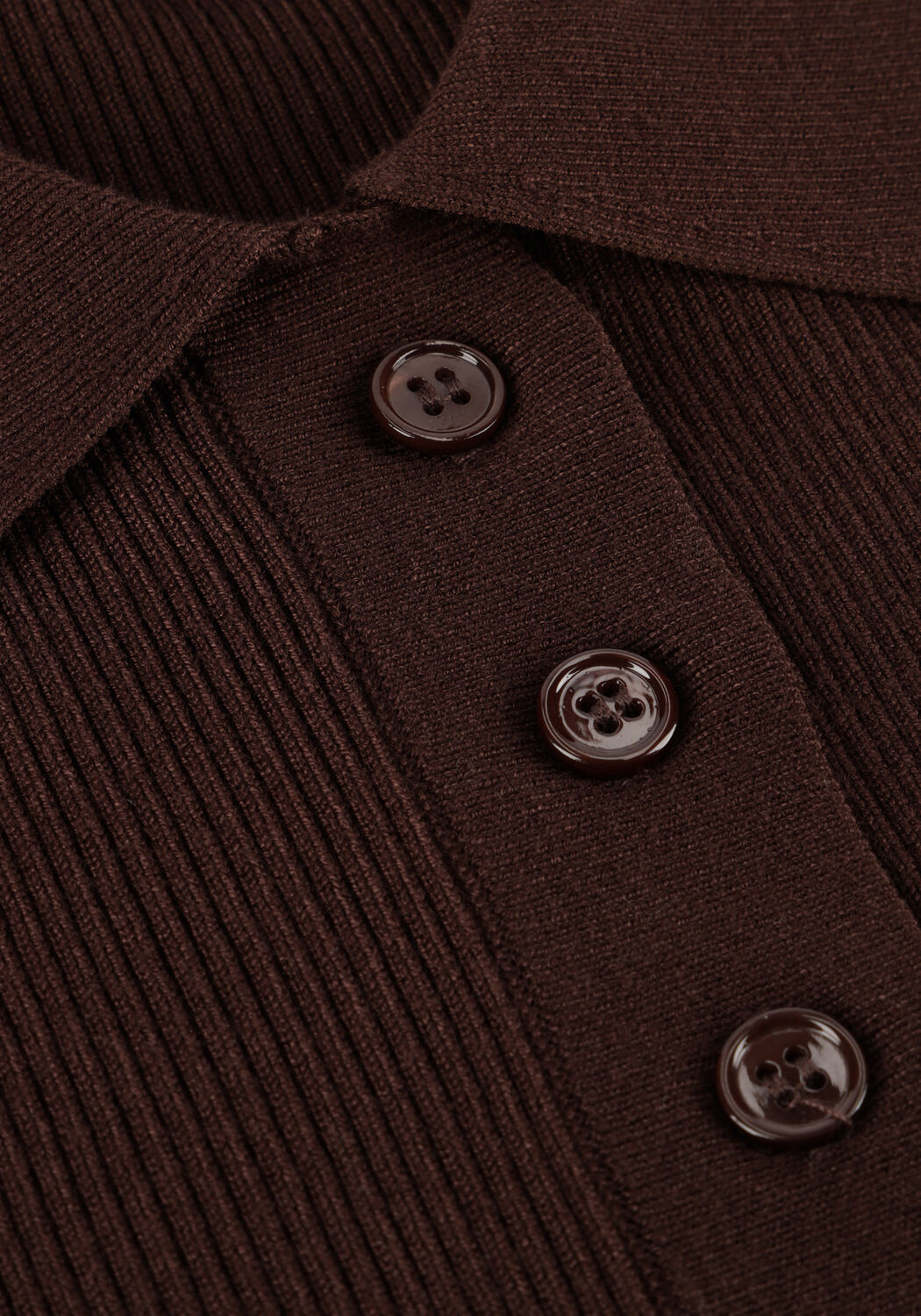 Braune HAUTE L'AMITI&Eacute; T-shirt PICCOLO SS POLO RIB KNIT - large