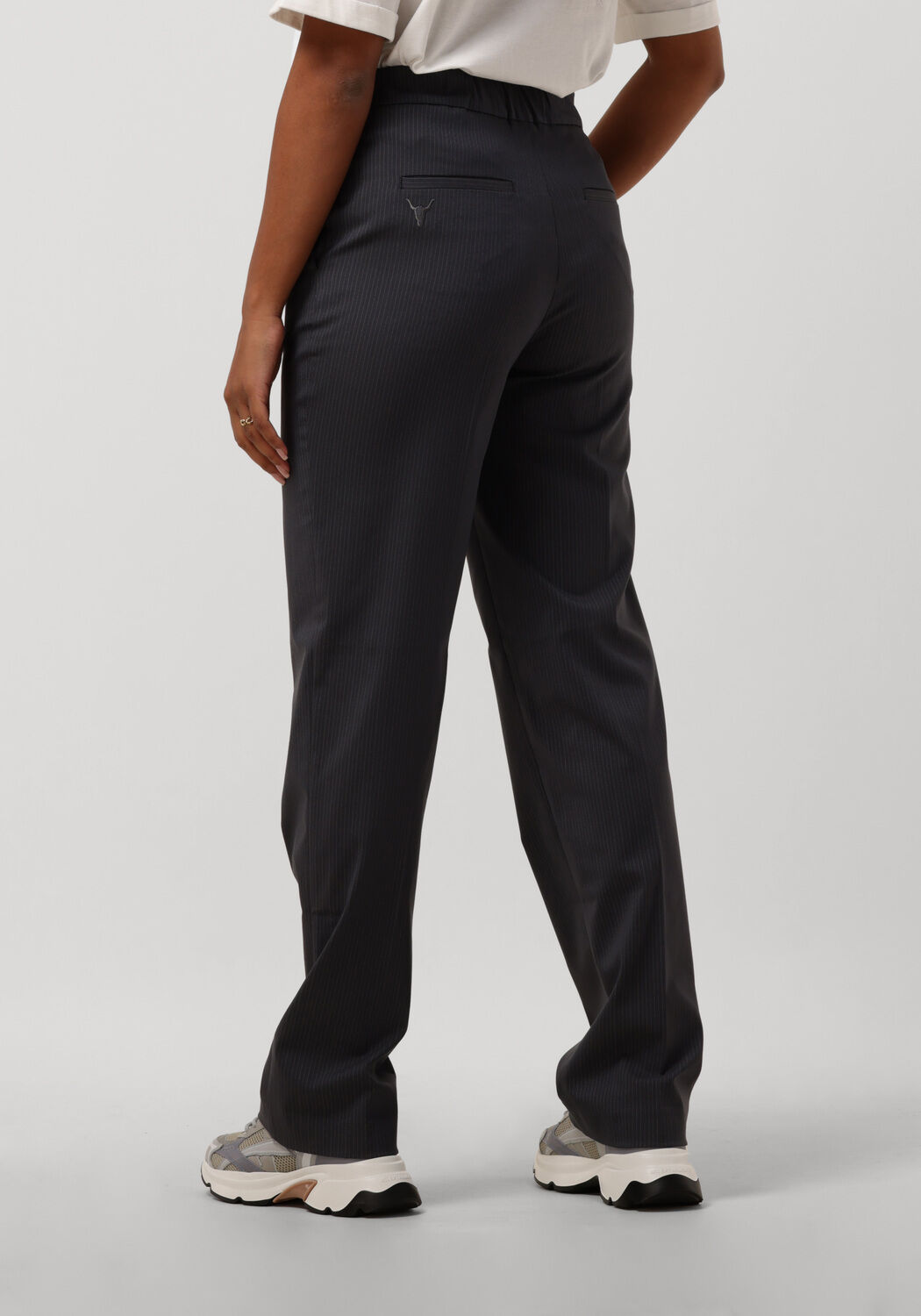 Graue ALIX THE LABEL Hose LADIES WOVEN STRAIGHT LEG PINSTRIPE