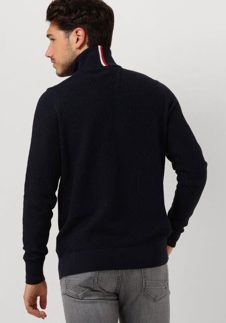 Dunkelblau TOMMY HILFIGER Rollkragenpullover RECTANGULAR STRUCTURE ROLL NK - large