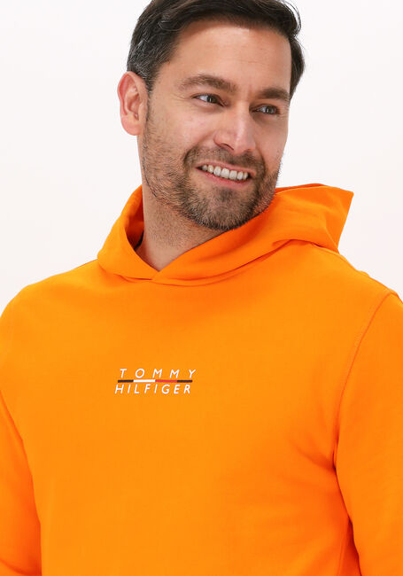 Orangene TOMMY HILFIGER Sweatshirt SQUARE LOGO HOODY - large