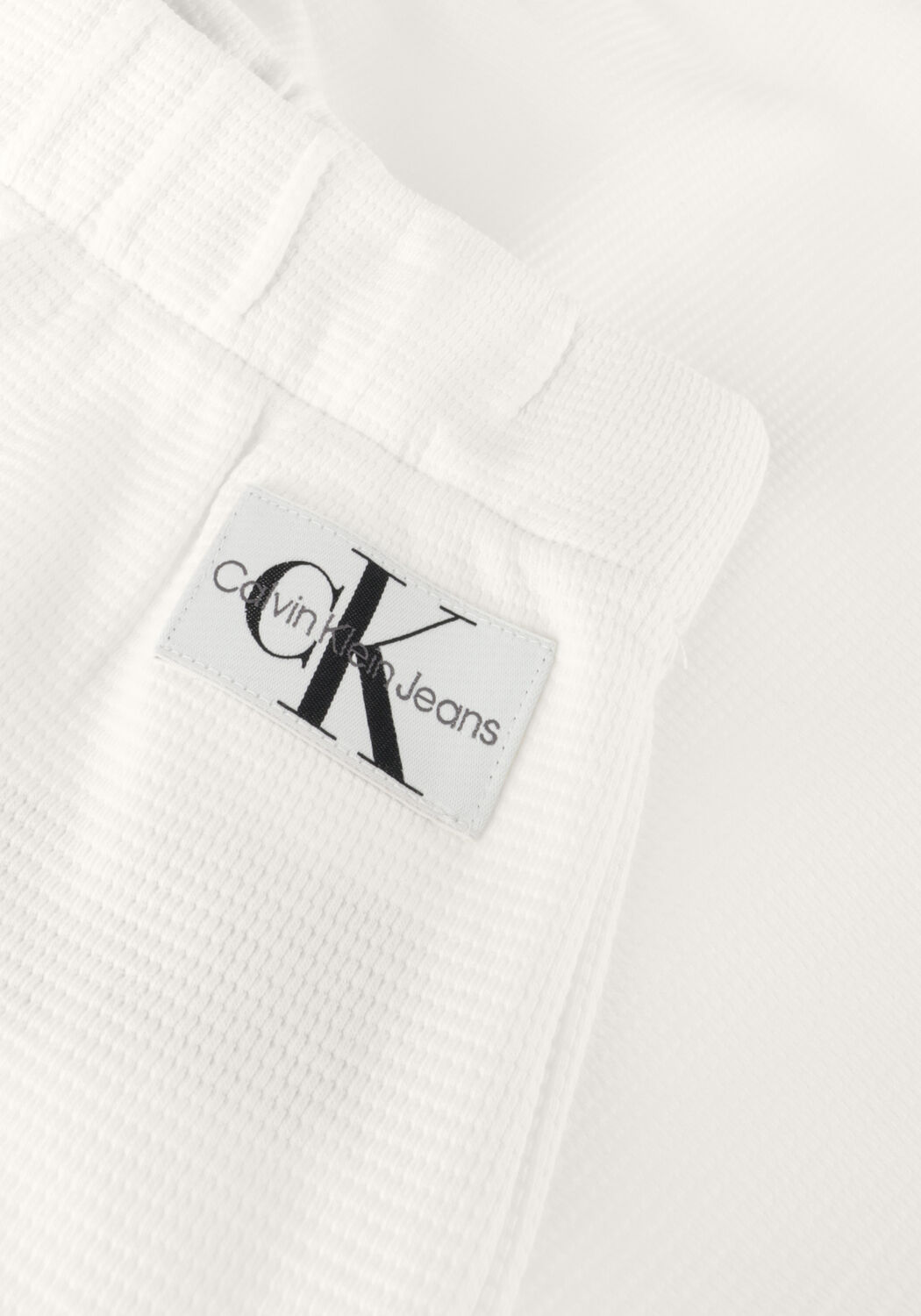 Wei&szlig;e CALVIN KLEIN Hosen WAFFLE SHORTS - large