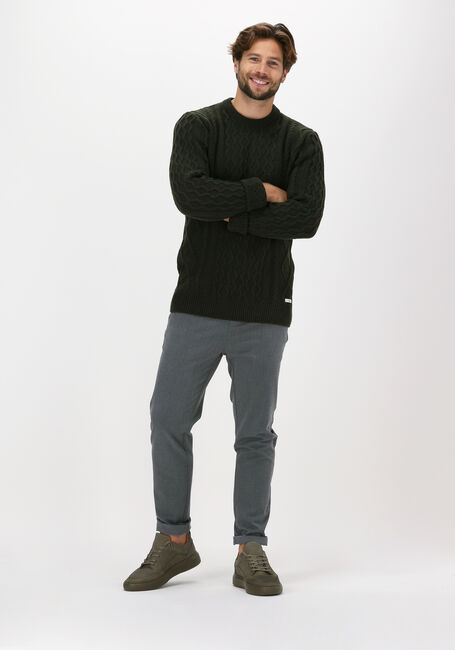 Olive FOR&Eacute;T Pullover GROW WOOL CABLE KNIT - large