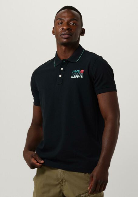 Blaue PME LEGEND Polo-Shirt SHORT SLEEVE POLO STRETCH PIQUE PACKAGE - large