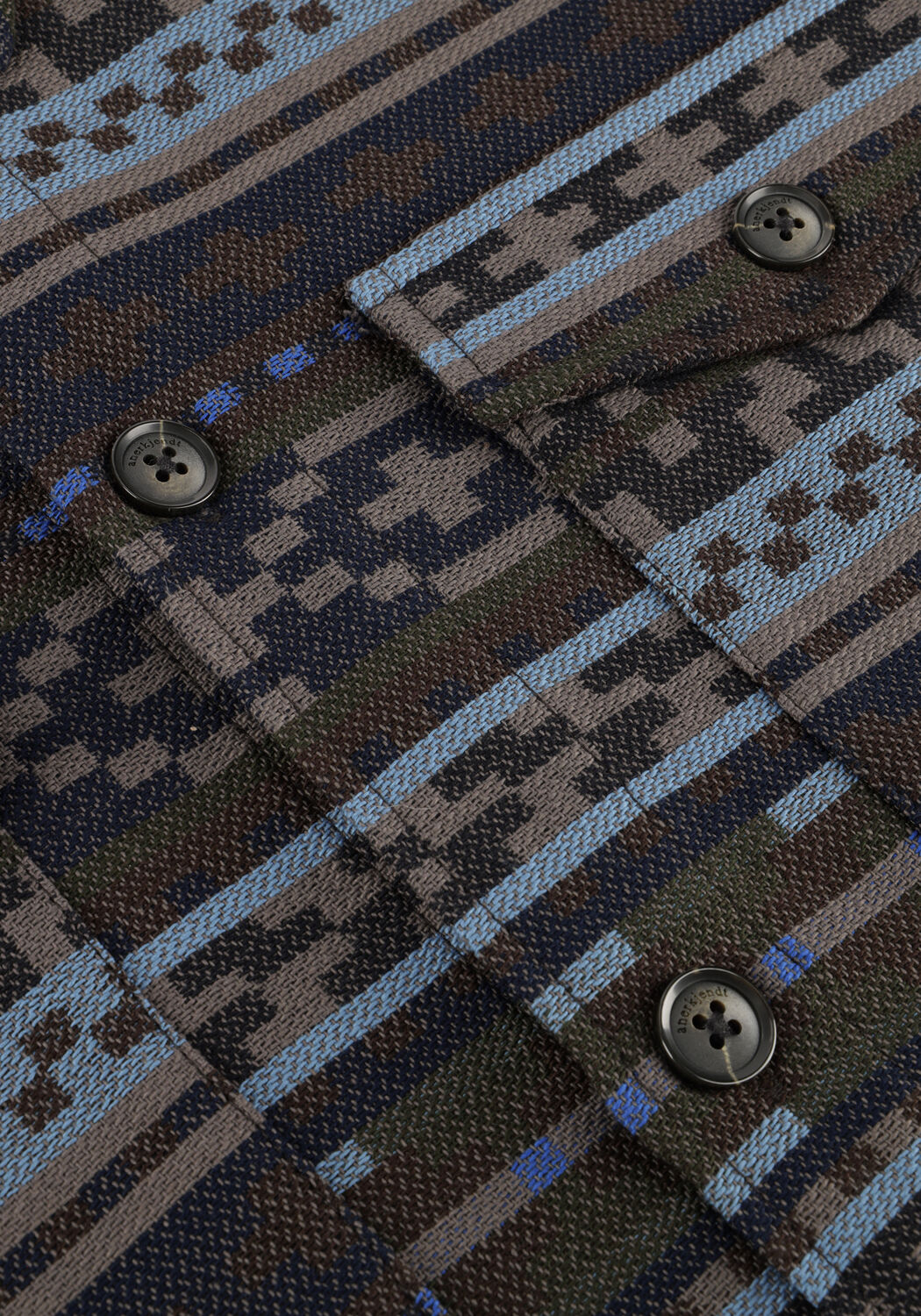 Braune ANERKJENDT Overshirt AKOSCAR INKA OVERSHIRT - large