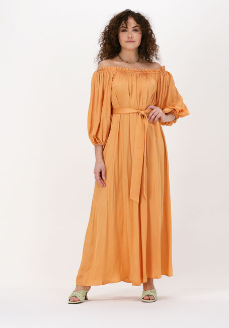 Orangene ACCESS Maxikleid OFF SHOULDER SATIN DRESS - large