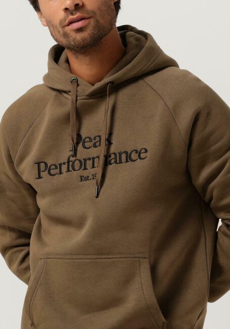 Braune PEAK PERFORMANCE Sweatshirt ORIGINAL HOOD - large