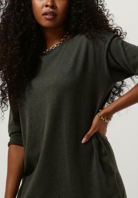 Khaki PENN & INK Midikleid W23B217 - large