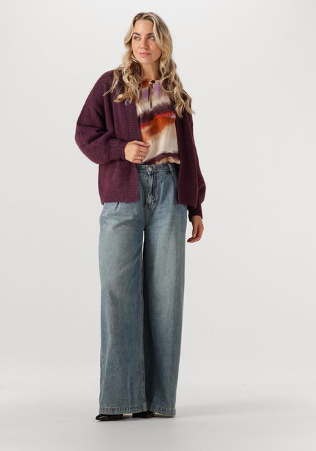 Bordeaux SUMMUM Strickjacke PUFF SLEEVE CARDIGAN COZY MELANGE KNIT - large