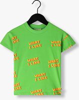 Grüne CARLIJNQ T-shirt WHAT I LIKE - CREWNECK T-SHIRT