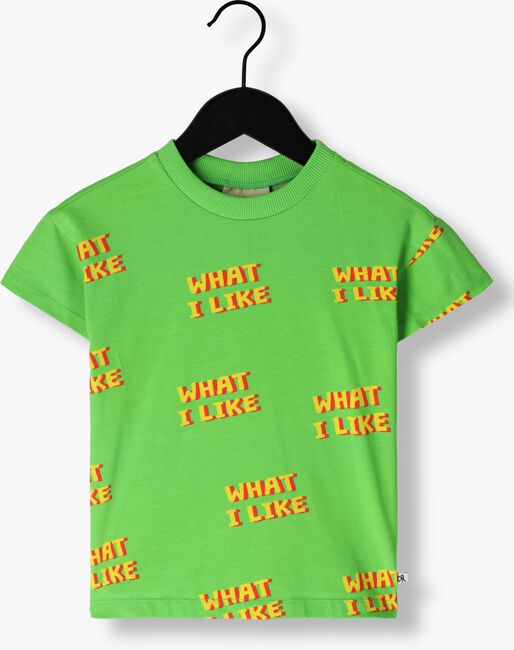 Grüne CARLIJNQ T-shirt WHAT I LIKE - CREWNECK T-SHIRT - large