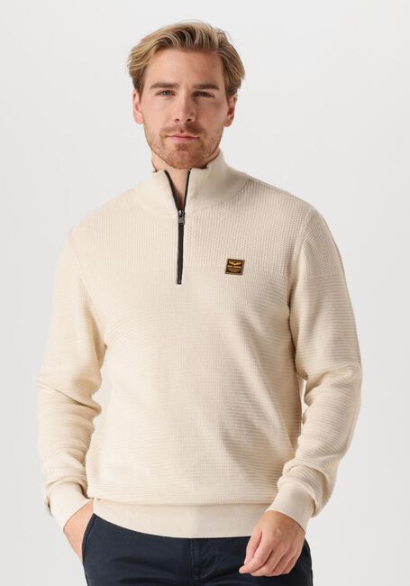 Sand PME LEGEND Pullover HALF ZIP COLLAR COTTON MOULINE - large