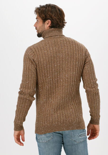 Khaki DSTREZZED Pullover TURTLE NECK CABLE STRUCTURE NA - large