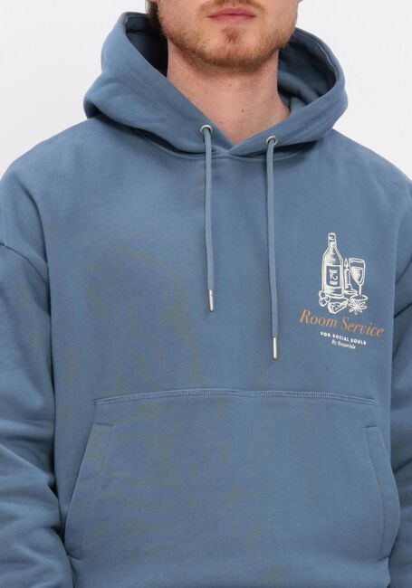 Blaue RESTER&Ouml;DS Sweatshirt JAY BACK PRINTED HOODIE - large