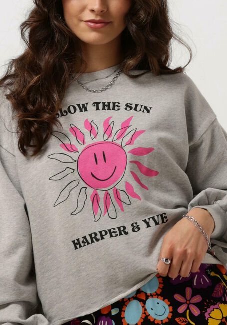 Graue HARPER & YVE Sweatshirt SMILEY-SW - large