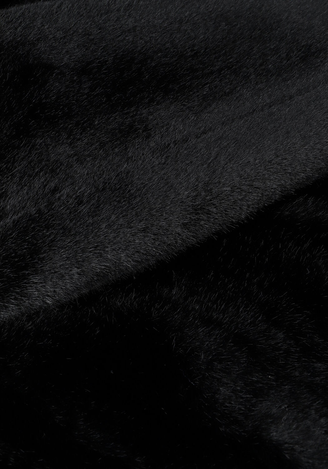 Schwarze STAND STUDIO Fake-Fur-Jack CAMILLE COCOON COAT SOFT - large