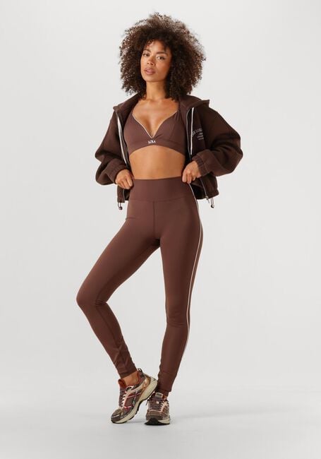 Braune THE LOLA CLUB Sweatshirt MAYA ZIP THROUGH HOODIE - large