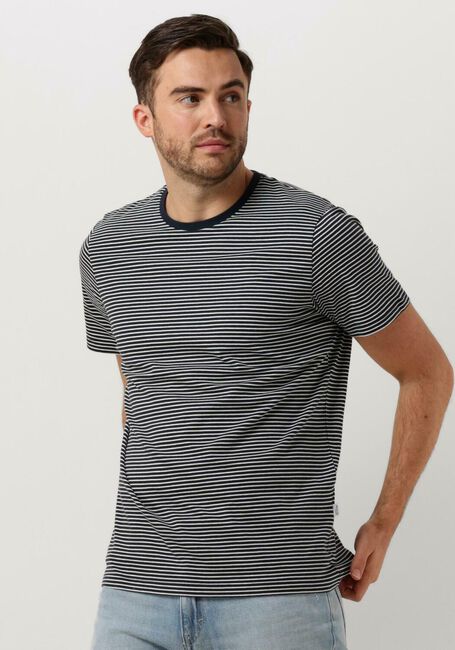 Blau/weiß gestreift SELECTED HOMME T-shirt SLHASPEN STRIPE SS O-NECK TEE NOOS - large