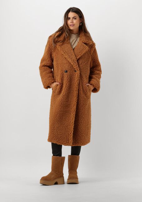 Camelfarbene UGG Teddy-Jacke GERTRUDE LONG TEDDY COAT - large