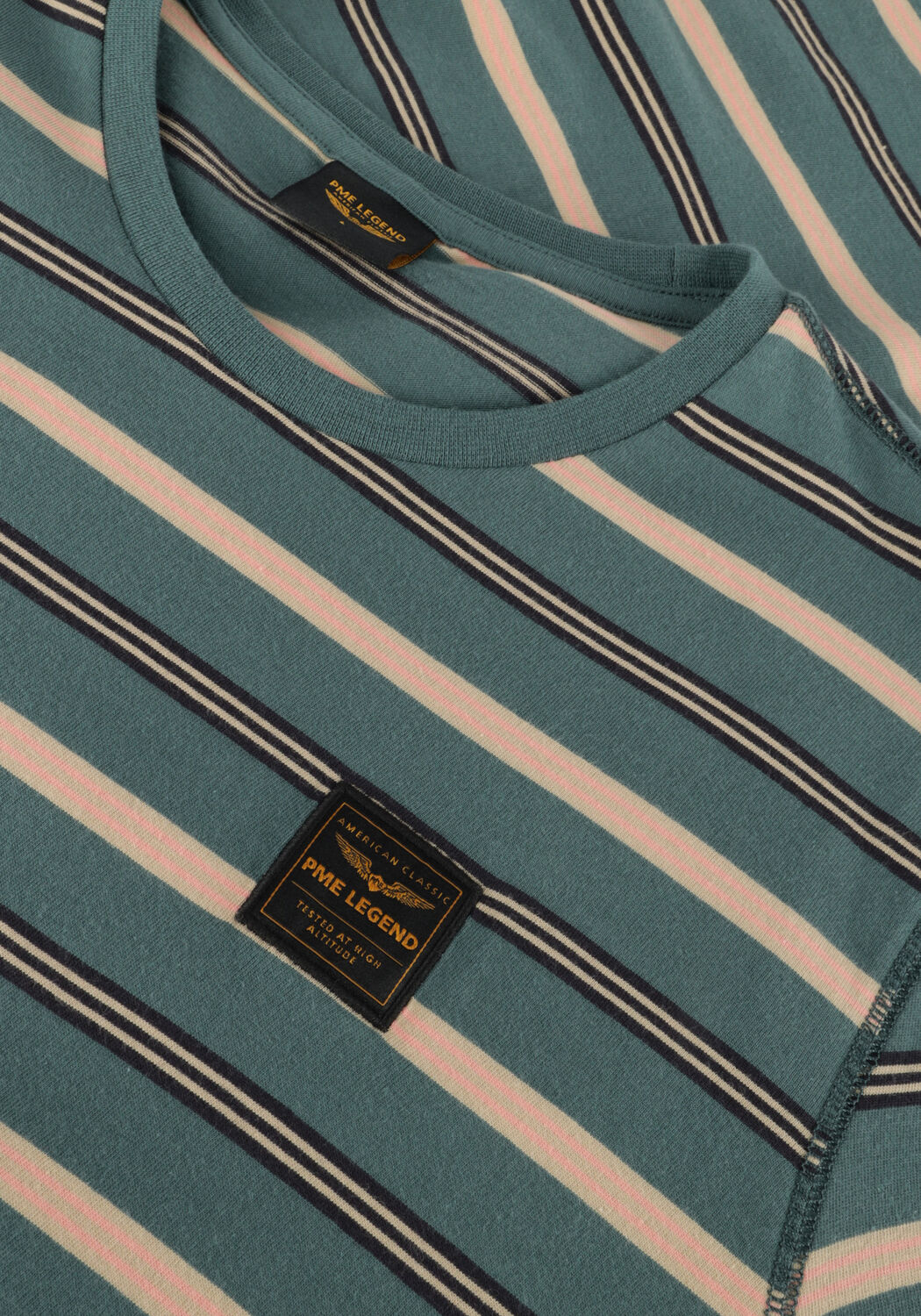 Gr&uuml;ne PME LEGEND T-shirt SHORT SLEEVE R-NECK YD STRIPE JERSEY - large