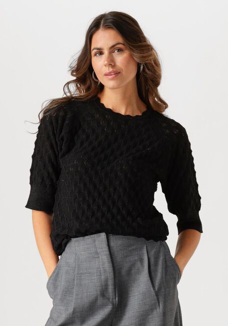 Schwarze OBJECT Top OBJSOLEJMA RE 2/4 PULLOVER - large