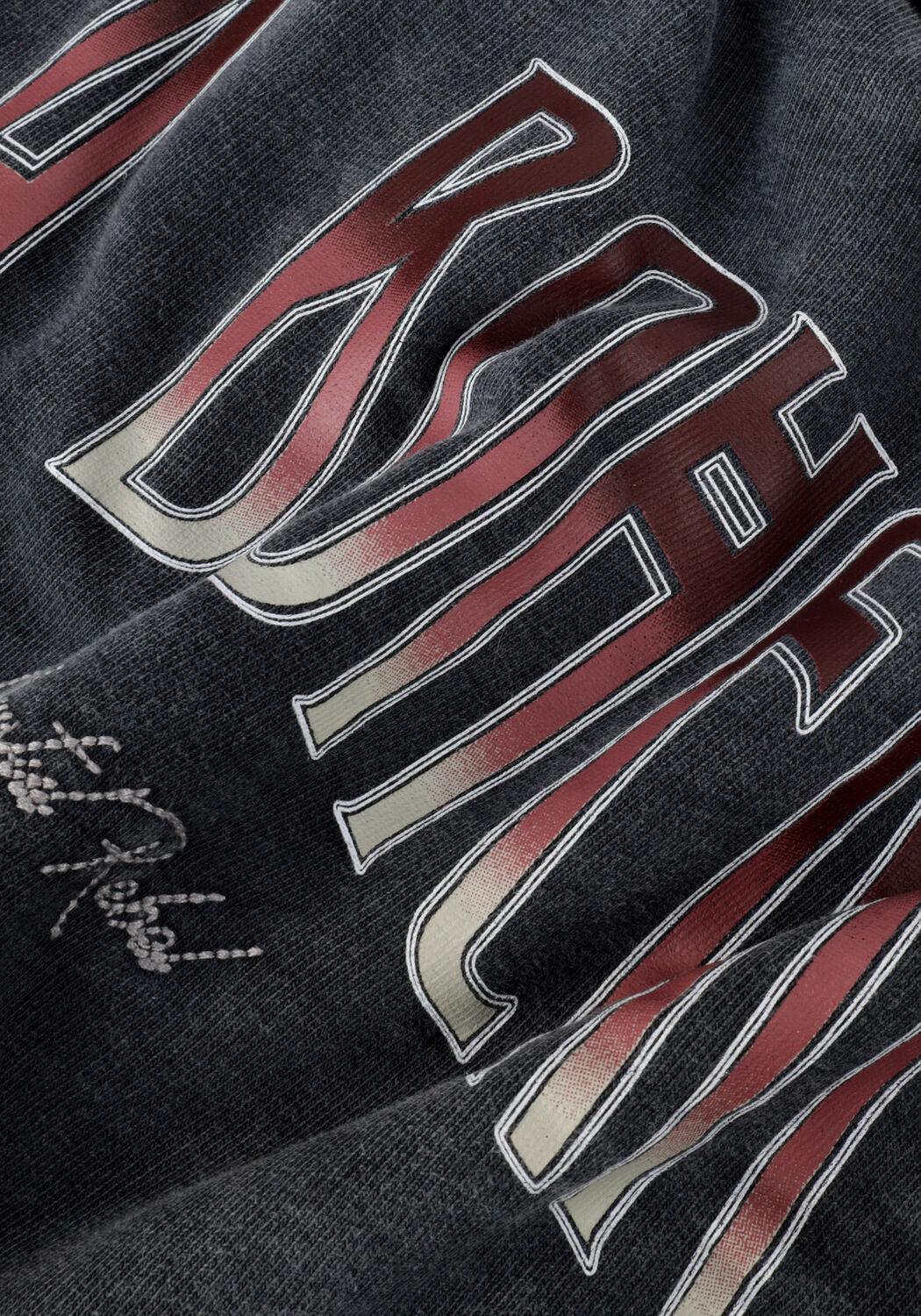 Graue COLOURFUL REBEL Sweatshirt LA BOHEME ACID WASH PADDED SHOULDER SWEAT - large