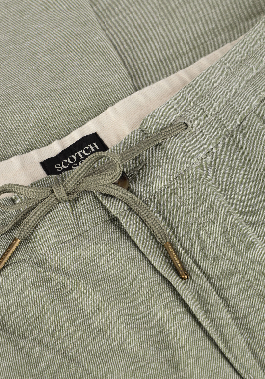 Gr&uuml;ne SCOTCH & SODA Chino WARREN COTTON LINEN TWILL JOGGER - large