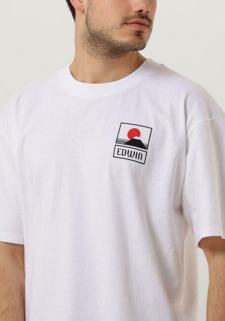 Weiße EDWIN T-shirt SUNSET ON MT FUJI TS SINGLE JERSEY - large