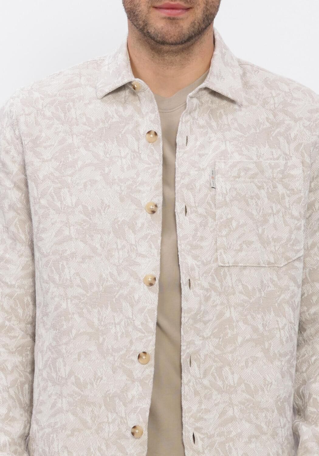 Wei&szlig;e CAST IRON Overshirts LONG SLEEVE SHIRT JACQUARD 2 TONE - large