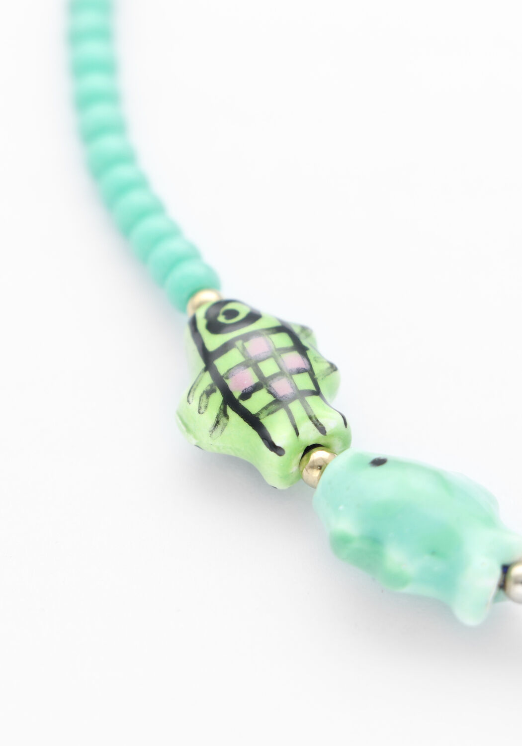 Gr&uuml;ne BONNIE STUDIOS Kette FISH TRIO NECKLACE - large