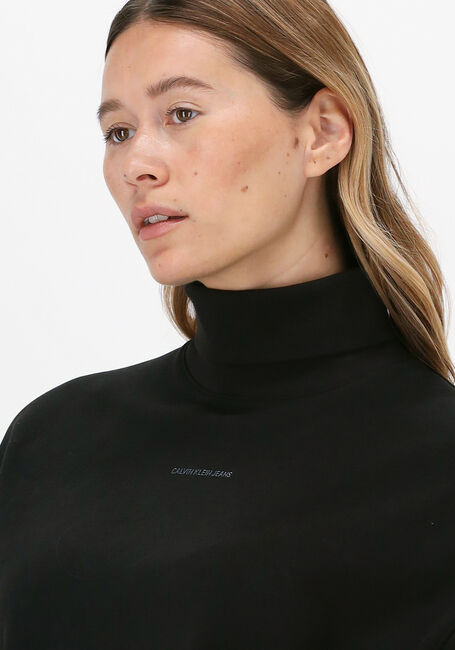 Schwarze CALVIN KLEIN Rollkragenpullover LOGO TRIM ROLL NECK - large