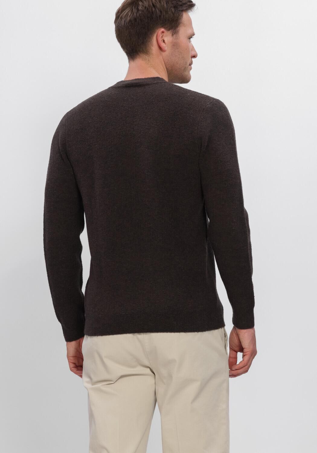 Braune PROFUOMO Pullover PULLOVER CREW NECK BOILED WOOL - large