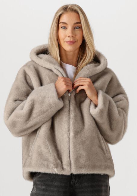 Hellgrau STUDIO AR Fake-Fur-Jack RUBY - large