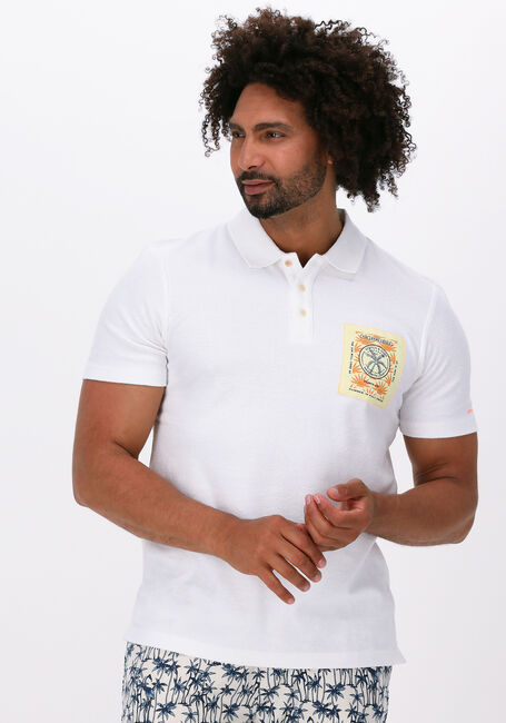 Weiße SCOTCH & SODA Polo-Shirt TOWELING POLO CONTAINS ORGANIC COTTON - large