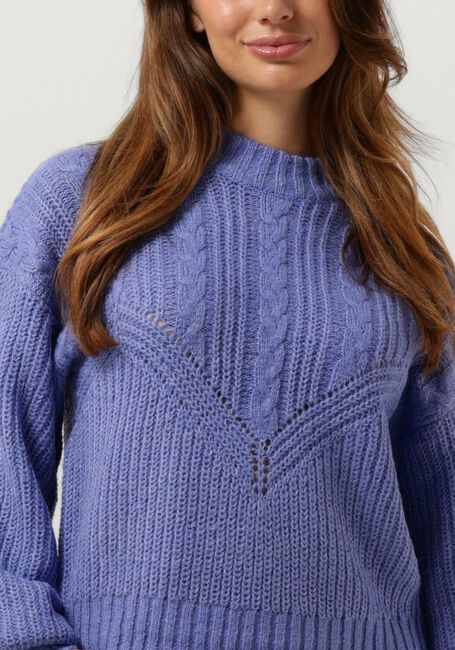 Blaue OBJECT Pullover OBJNOVA STELLA CABLE KNIT PULLOVER NOOS - large