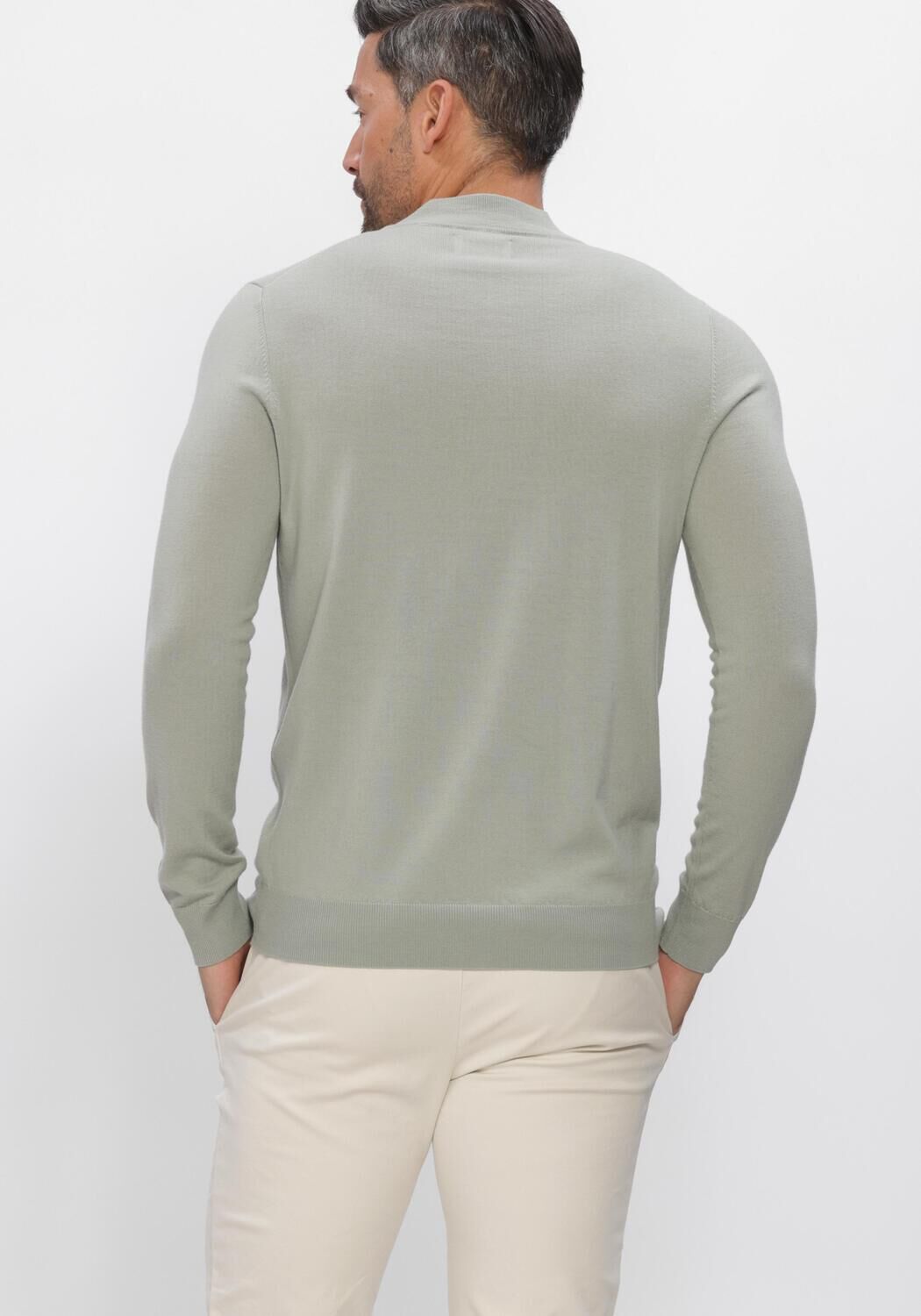 Gr&uuml;ne STEFANO LAURAN Pullover HALF ZIP ANDERS - large